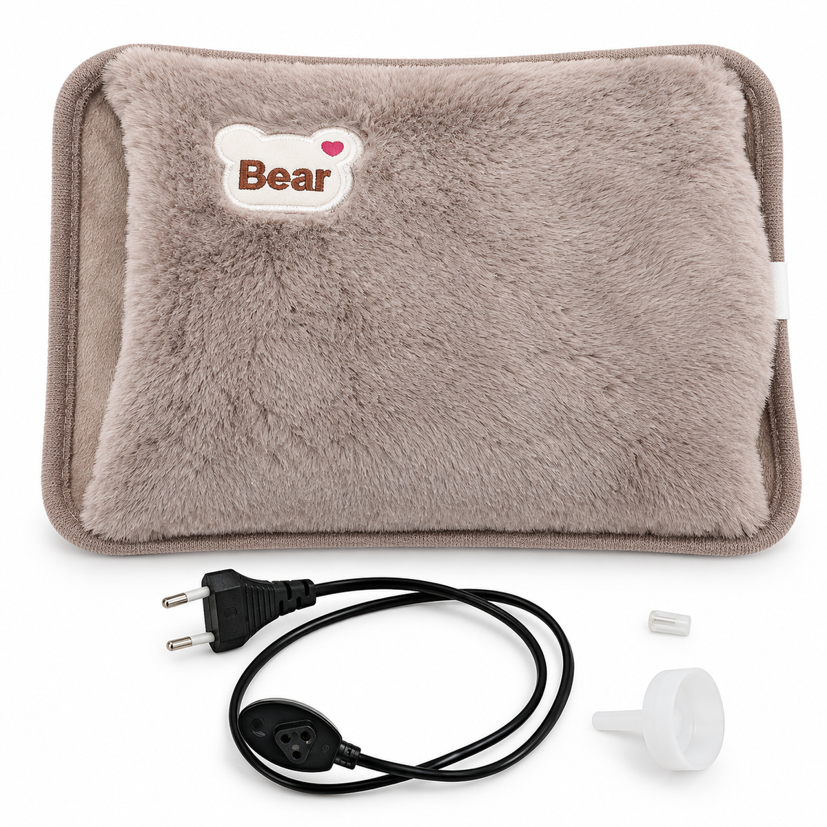 Mollina | Electric hot water bottle with plush cover and automatic shutoff