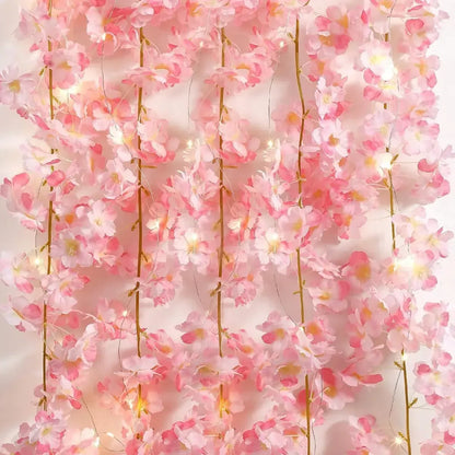 Sakuva | Kirschblüten Lichterkette 2 m mit 20 LEDs, batteriebetrieben