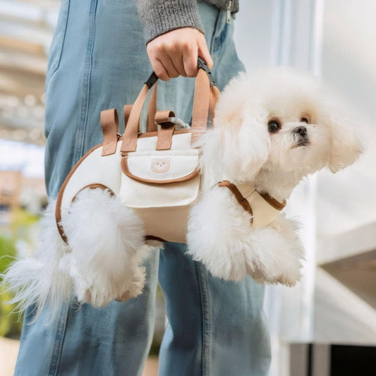 PawCarry | Hundetragetasche mit Schultergurt, atmungsaktivem Mesh & Innenleine