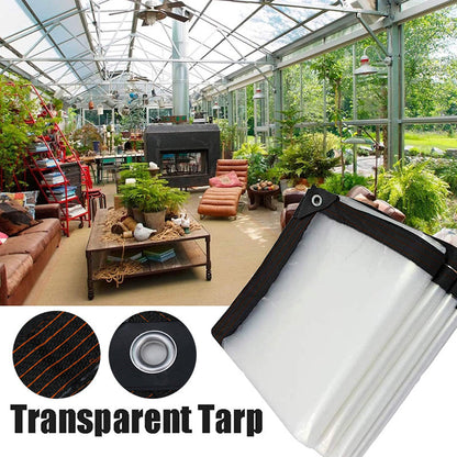Klarvia | Transparente Schutzplane aus PE, reißfest und wetterfest, 2×2 bis 4×8 m