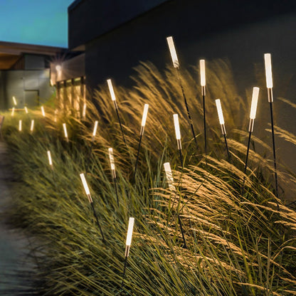 Set luci solari a canna di palude (6 pezzi) – Illuminazione da giardino LED impermeabile