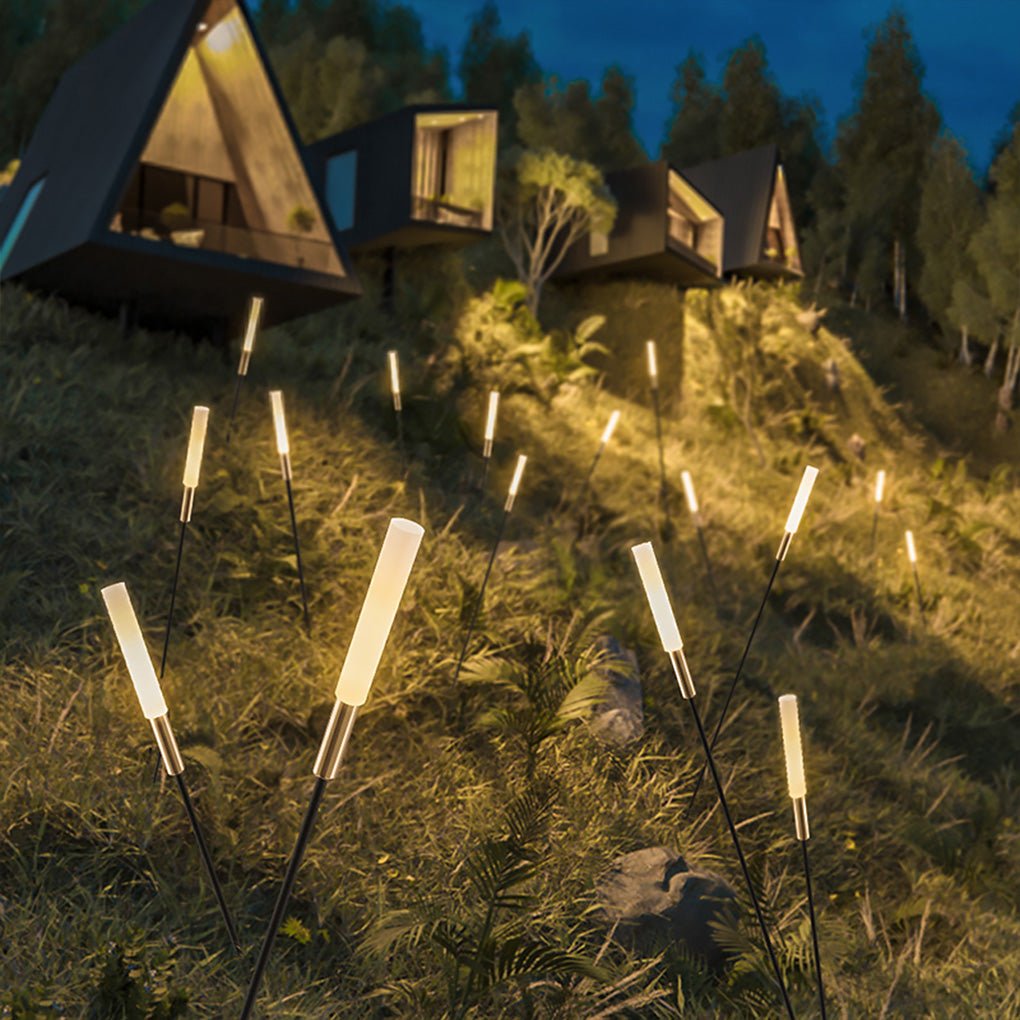 Set luci solari a canna di palude (6 pezzi) – Illuminazione da giardino LED impermeabile