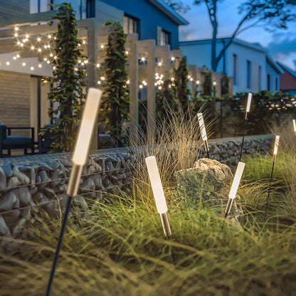 Set luci solari a canna di palude (6 pezzi) – Illuminazione da giardino LED impermeabile