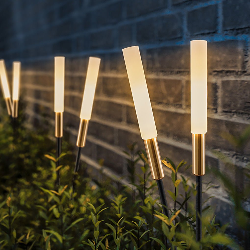 Set luci solari a canna di palude (6 pezzi) – Illuminazione da giardino LED impermeabile