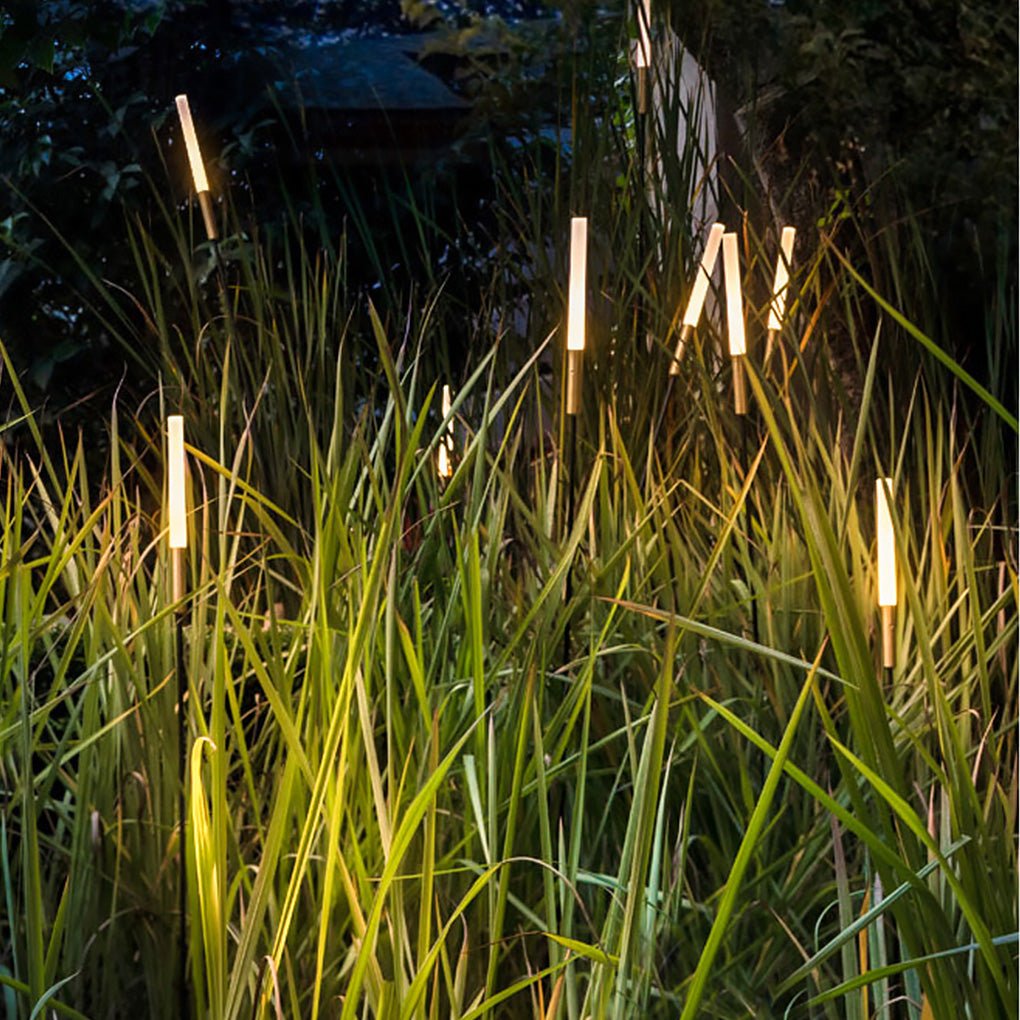 Set luci solari a canna di palude (6 pezzi) – Illuminazione da giardino LED impermeabile