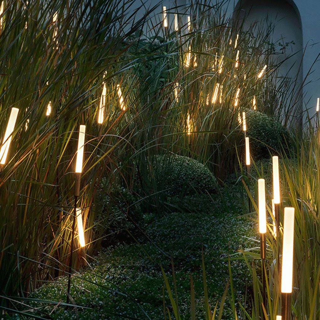 Set luci solari a canna di palude (6 pezzi) – Illuminazione da giardino LED impermeabile