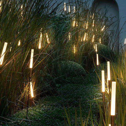 Set luci solari a canna di palude (6 pezzi) – Illuminazione da giardino LED impermeabile