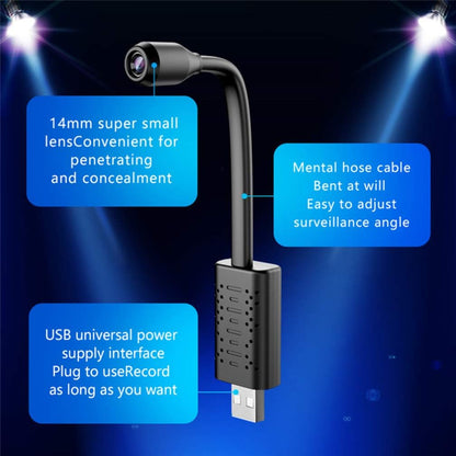 Orvisa | Mini telecamera di sorveglianza Full HD con rilevamento delle persone tramite IA e orientamento a 360°