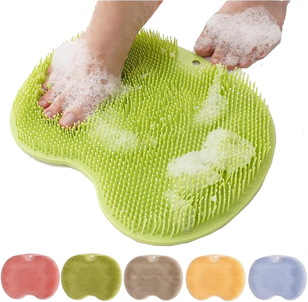 Sohlaro | Tappetino in silicone per la pulizia dei piedi con ventose per la doccia