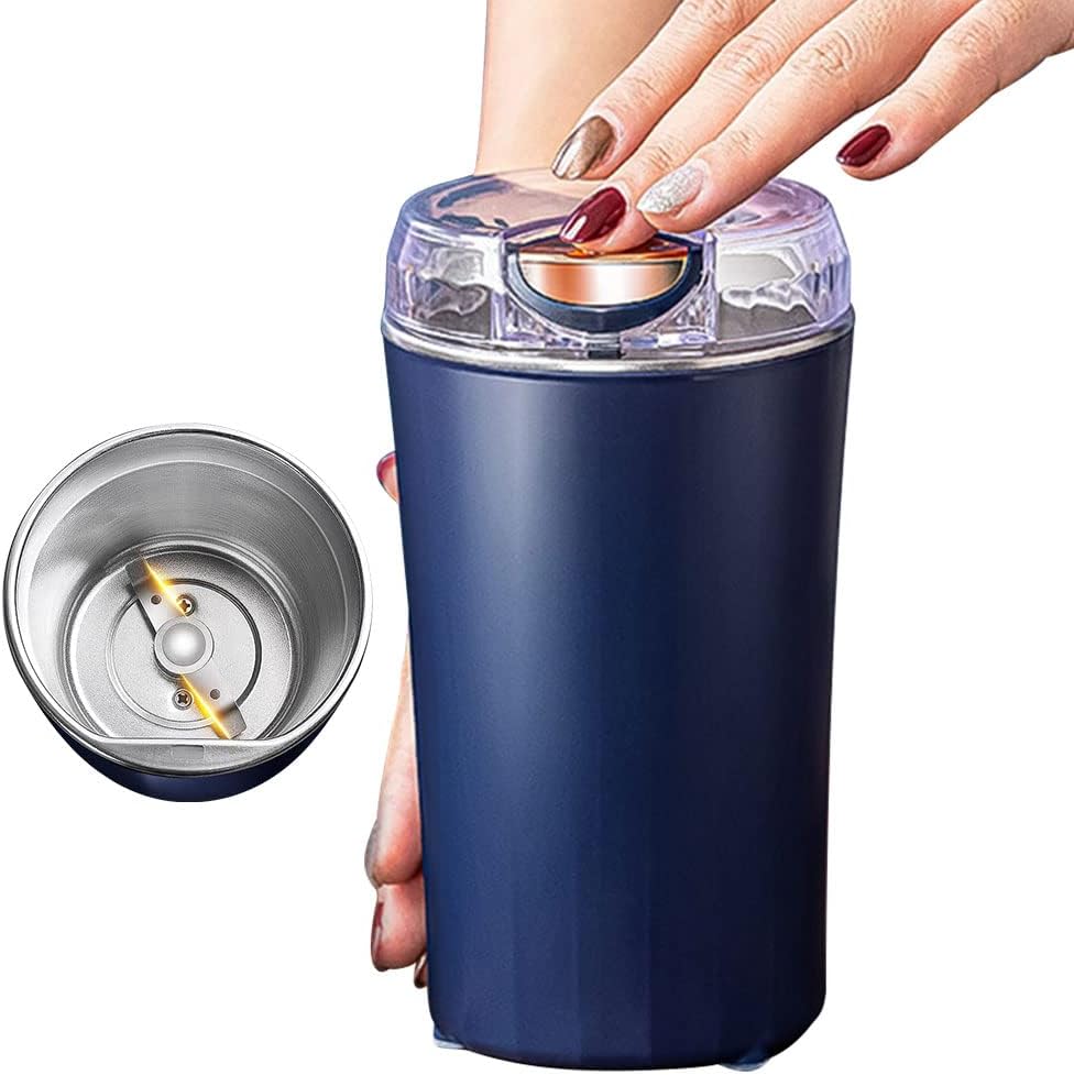 Mahlora | Molinillo eléctrico de cereales de 150 W con cuchillas de acero inoxidable y un solo toque