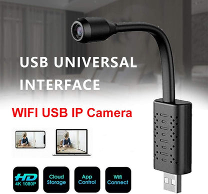 Orvisa | Mini telecamera di sorveglianza Full HD con rilevamento delle persone tramite IA e orientamento a 360°