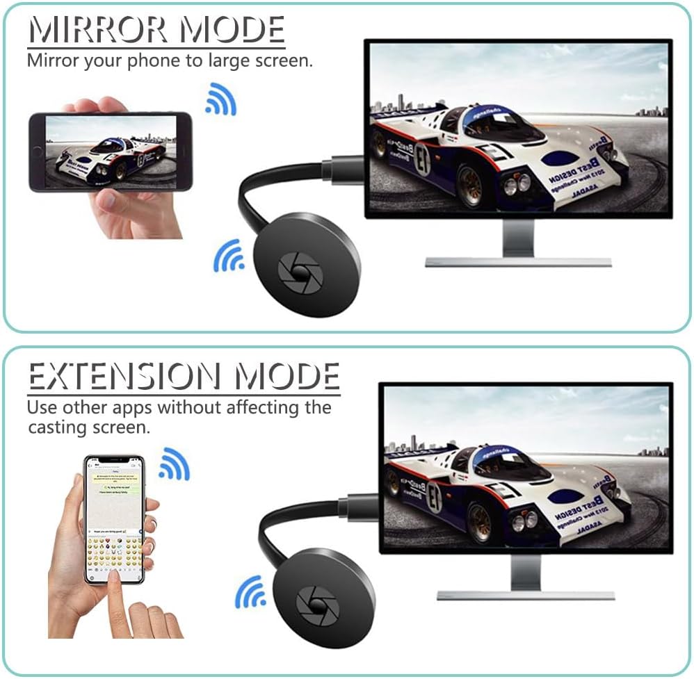 Castiro | Receptor HDMI inalámbrico para duplicar la pantalla del móvil, Full HD 1080p