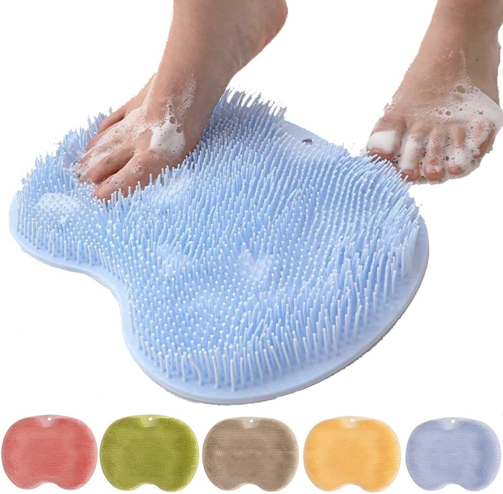 Sohlaro | Tappetino in silicone per la pulizia dei piedi con ventose per la doccia