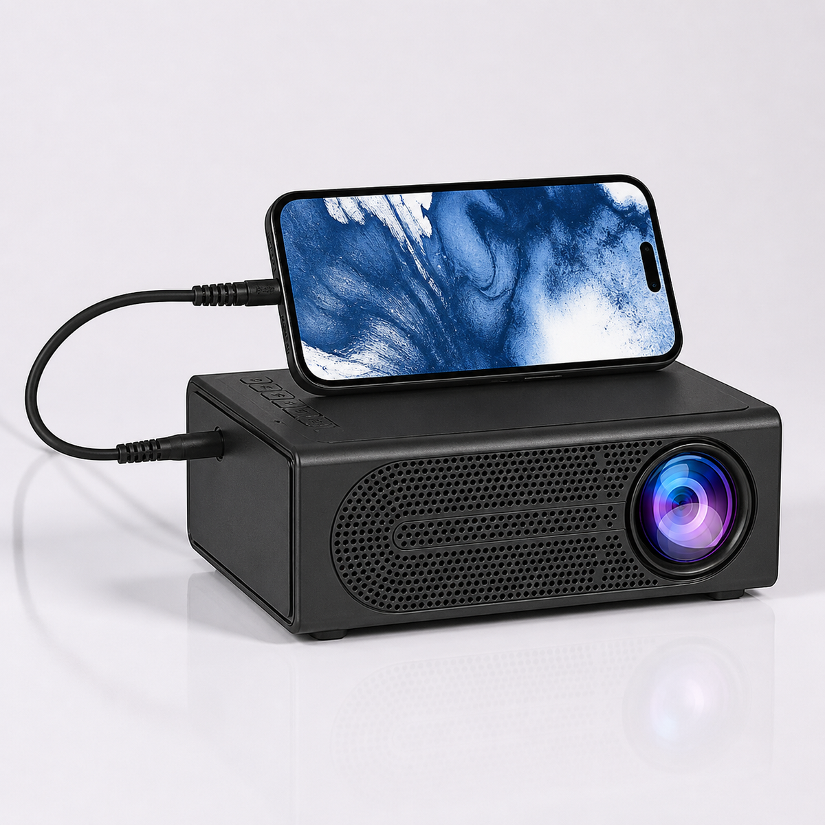 Kinavo | Mini Beamer 720p mit 1080p-Unterstützung, 200 Lumen und Handy-Spiegelung