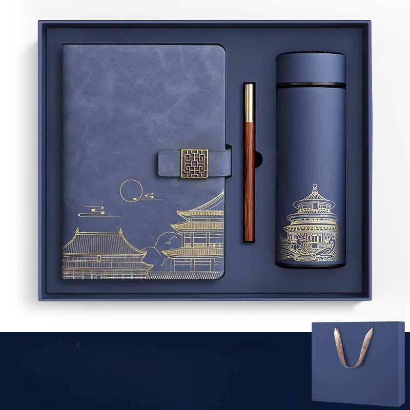 Palasto | Cadeaux de Noël pour collègues : carnet et stylo ou bouteille isotherme