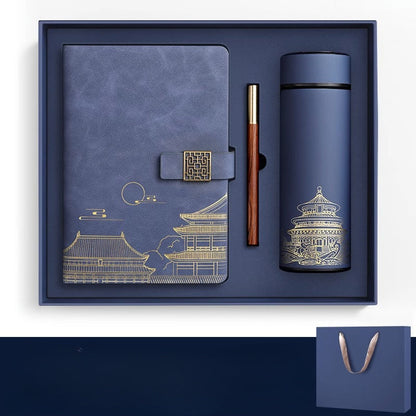 Palasto | Cadeaux de Noël pour collègues : carnet et stylo ou bouteille isotherme