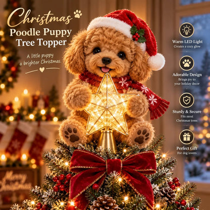 Pupello | Dog tree topper with illuminated star – Christmas decoration in 5 breeds