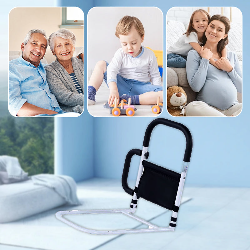 BedGuardian | Höhenverstellbare Bettstange mit rutschfestem Griff & Eisenrahmen