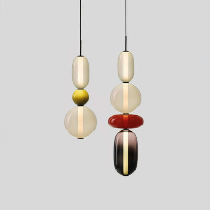 Lampada a sospensione elegante da designer – Vetro colorato moderno