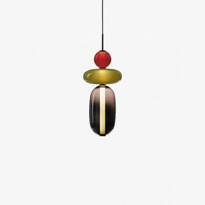 Lampada a sospensione elegante da designer – Vetro colorato moderno