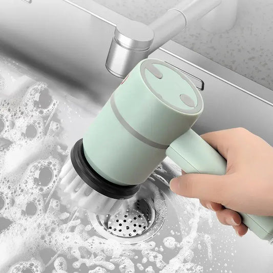Cleanova SpinBrush | Wiederaufladbare elektrische Reinigungsbürste mit 360° Rotation & IPX7