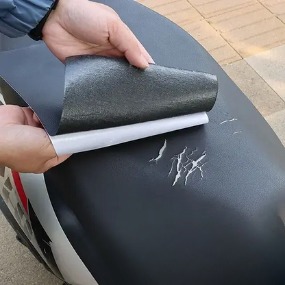 Flickeno | Parche autoadhesivo de reparación de cuero PU, 137 × 50 cm, recortable