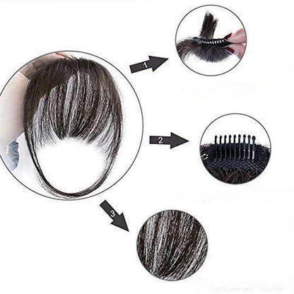 Fransio | Frangia clip-in da donna, leggera e traspirante, con clip resistenti