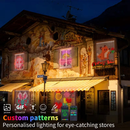 Glimora | LED Lichterkette als Vorhang mit 400 LEDs, App-Steuerung und Musik-Sync