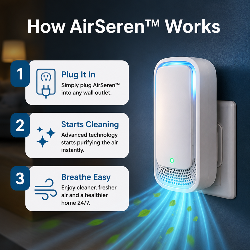 AirSeren | Purificatore d'aria HEPA compatto e silenzioso per ambienti fino a 46 m²