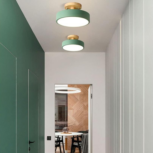 Illumine Halo | Deckenleuchte aus Holz mit integrierter LED im minimalistischen Stil