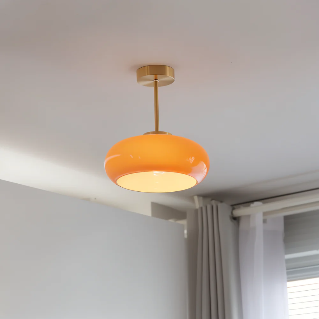 Flixar Elve | Lampada da soffitto gialla dal design retrò