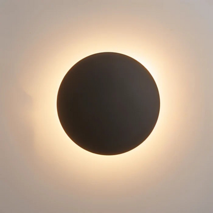 Hadro Arc | Applique LED rotonda nero-oro per interni