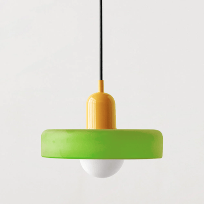 Lunari Halo | Lampada a sospensione in vetro colorato in stile Bauhaus