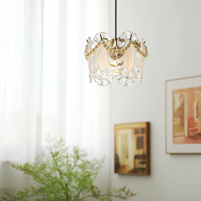 Aetha – Lampada a sospensione in vetro a forma di fiore per sala da pranzo & soggiorno