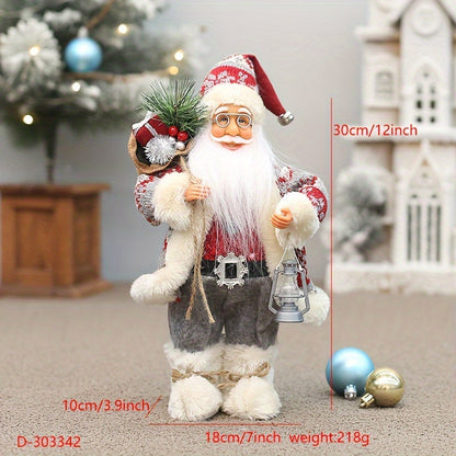 Frovano | Santa Claus figure, 30 cm, with plush details as Christmas decor