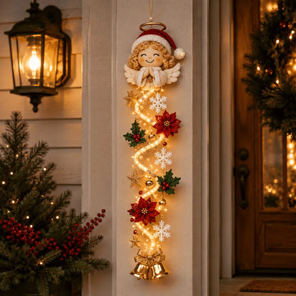 Merrilum | Decorazione natalizia luminosa da appendere alla porta, 120 cm, 6 motivi