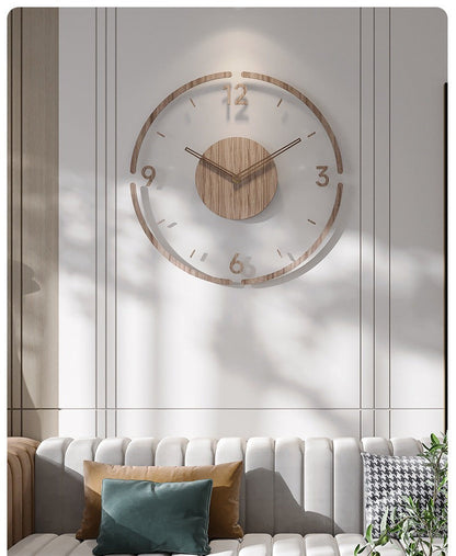 NordWood | Designer Wooden Wall Clock | Scandinavian Design & Natural Elegance for Modern Spaces