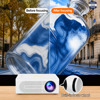 Kinavo | Mini Beamer 720p mit 1080p-Unterstützung, 200 Lumen und Handy-Spiegelung
