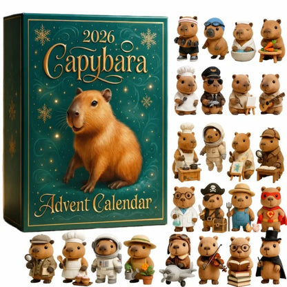 Tirello | Calendario dell'Avvento da riempire a forma di capibara con 24 scomparti