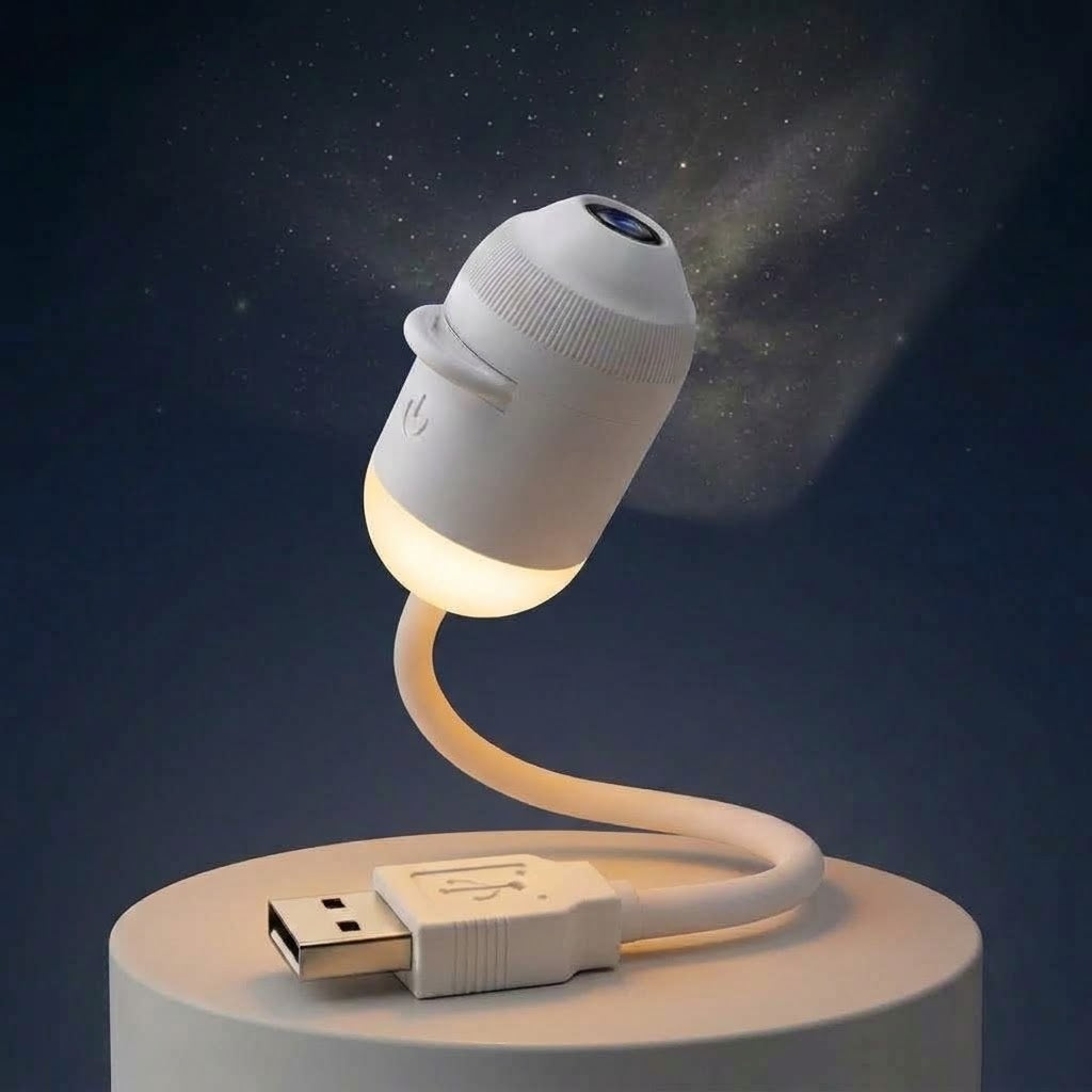 Stellino | USB Sternenhimmel Projektor mit 12 Motiven und Schwanenhals