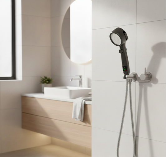 HydroSense Flow | LED-Duschkopf mit Filter & Temperaturanzeige