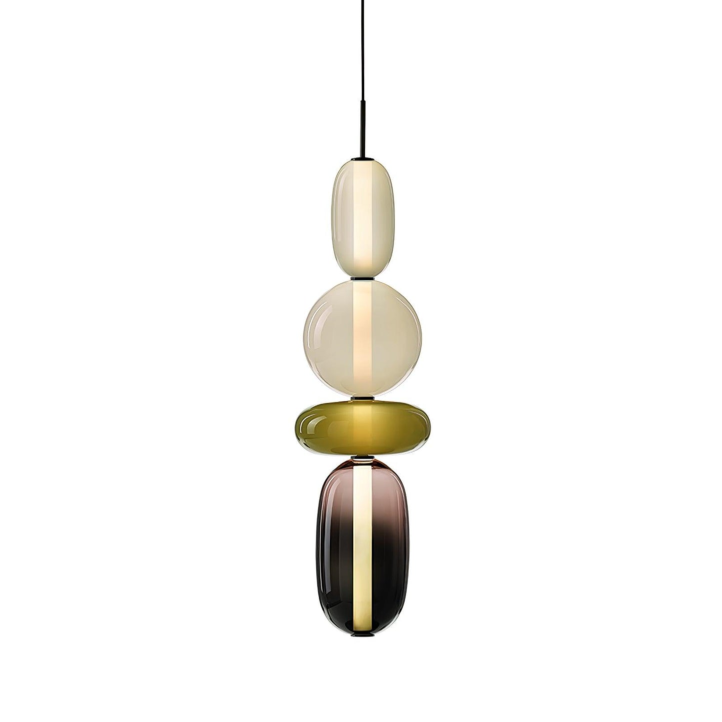 Lampada a sospensione elegante da designer – Vetro colorato moderno