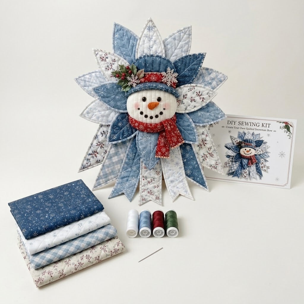 Stichora | Kit da cucito natalizio per la porta, cucitura a mano senza macchina da cucire, ca. 40 × 35 cm