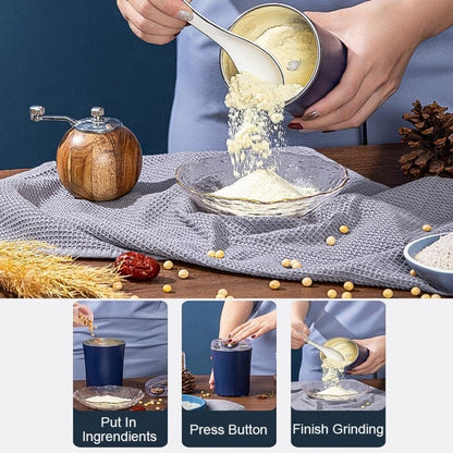 Mahlora | Molinillo eléctrico de cereales de 150 W con cuchillas de acero inoxidable y un solo toque