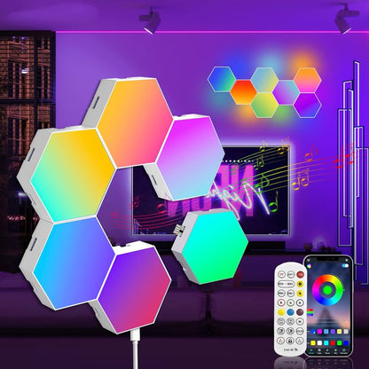 Lunexa Hexa | Modular LED Wall Panels with Touch and Color Control