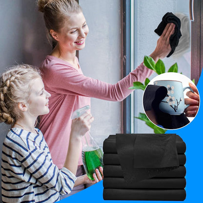 Glanvio | Paños de microfibra para vidrio y acero inoxidable, sin marcas, set de 10, 30×30 cm
