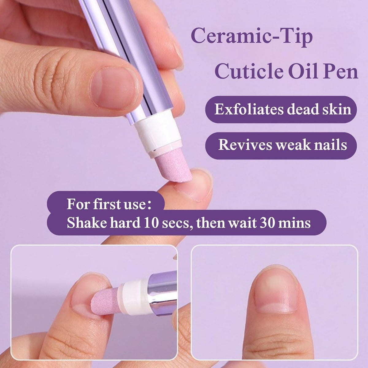 Kelora | Penna 3-in-1 per la cura delle unghie con olio di camelia e jojoba, 2 pezzi