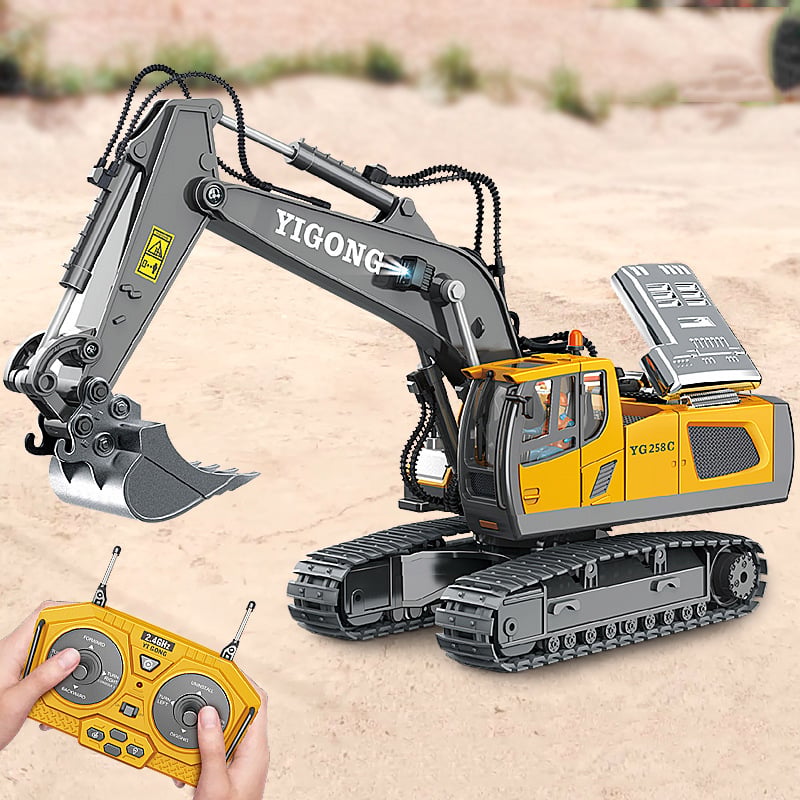 Baggaro | escavatore idraulico radiocomandato 1:20 in alluminio CNC con 18 canali e batteria