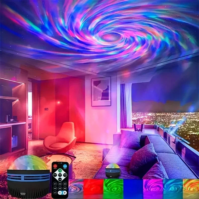Noxelle | Sternenhimmel Projektor mit Polarlicht, Fernbedienung und Rotation