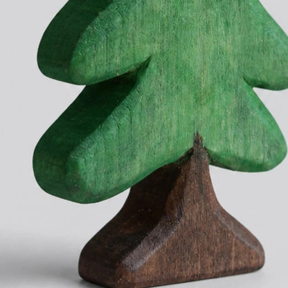 Abetta | Albero di Natale in legno dipinto a mano, decorazione da tavolo, 10 cm